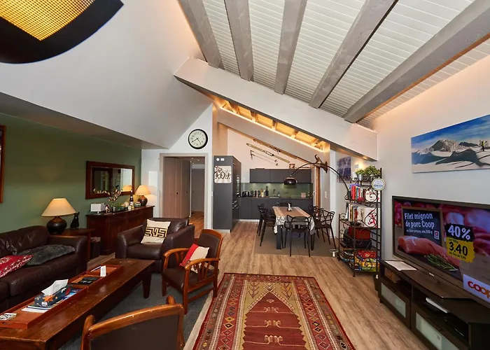 Tsaumiau, 3br, Perfect View, Skilift 170m! Daire Crans-Montana